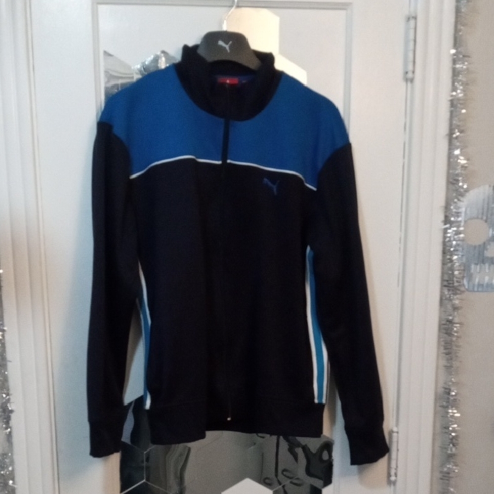 Puma Black and Blue Zip-Up Jacket
